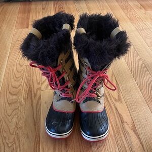 Sorel Tofino Herringbone Fur-Lined Winter Boots Size 10